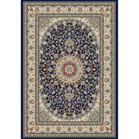 DYNAMIC RUGS Ancient Garden 5 ft. 3 in. x 7 ft. 7 in. 57119-3434 Rug - Blue/Ivory AN69571193434